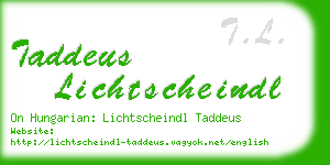 taddeus lichtscheindl business card